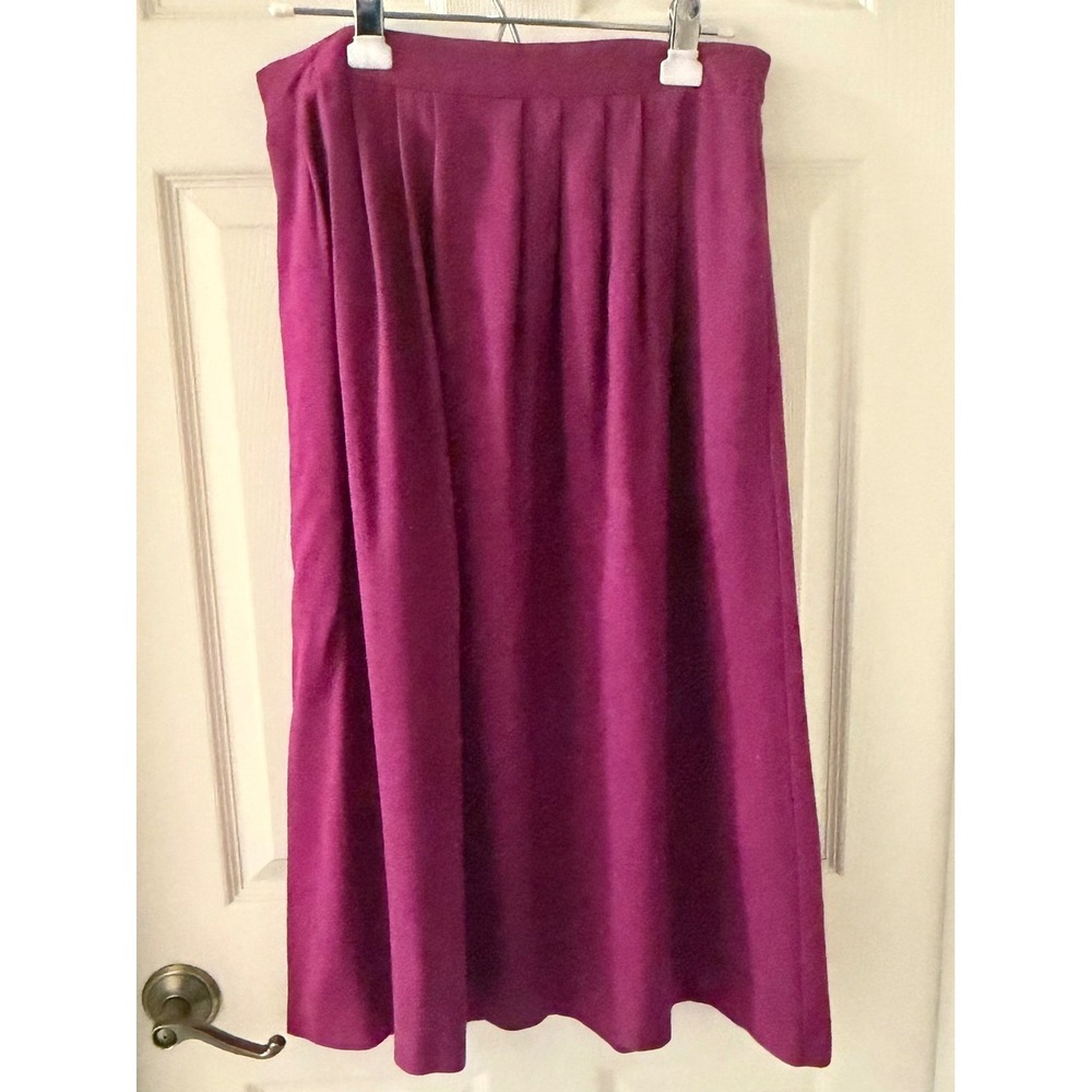 Vintage Danielle B Women's 14 Magenta Purple Long Skirt Made in USA